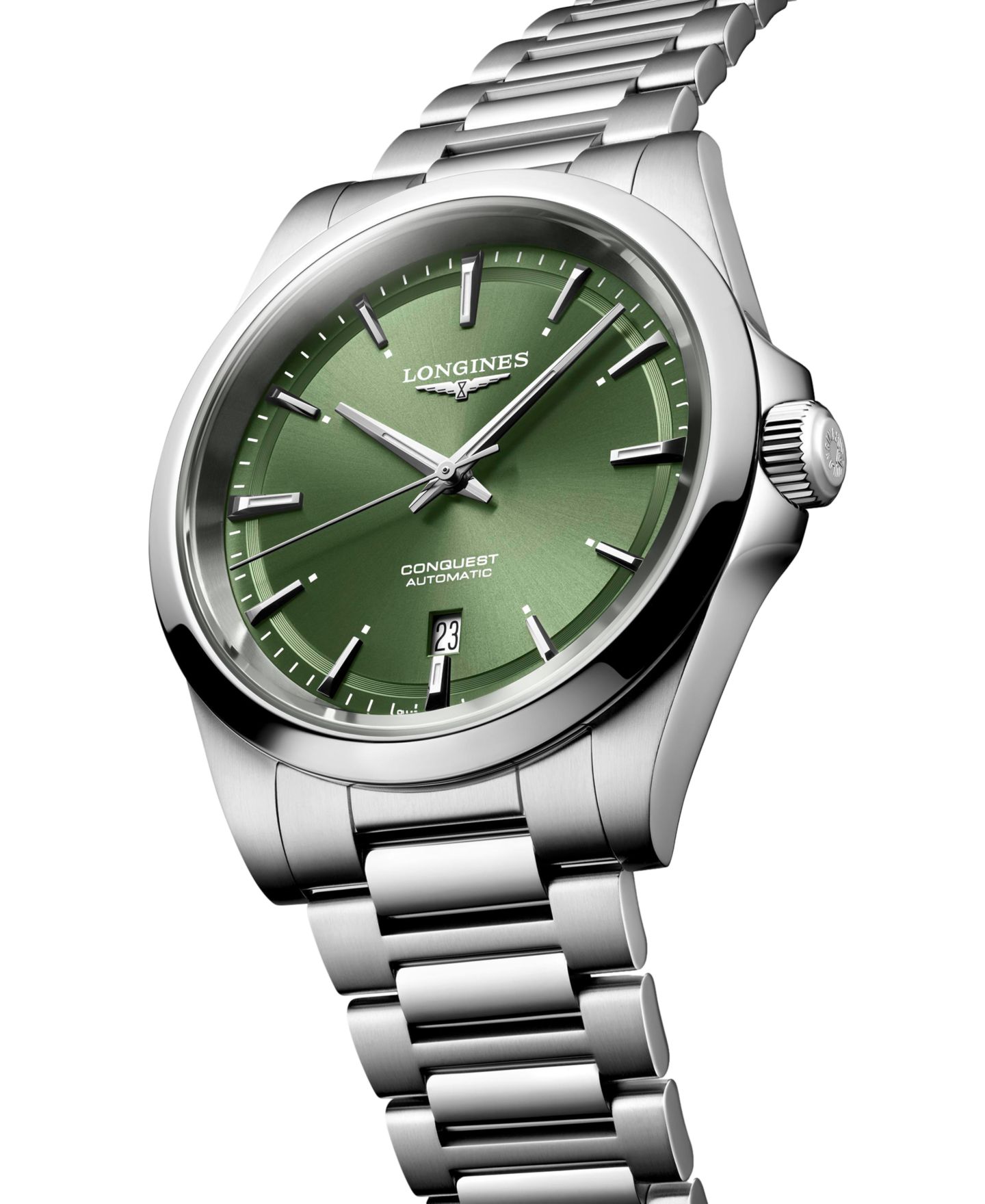 Мужские часы Longines Swiss Automatic Conquest Stainless Steel Bracelet Watch 41mm — фото 2