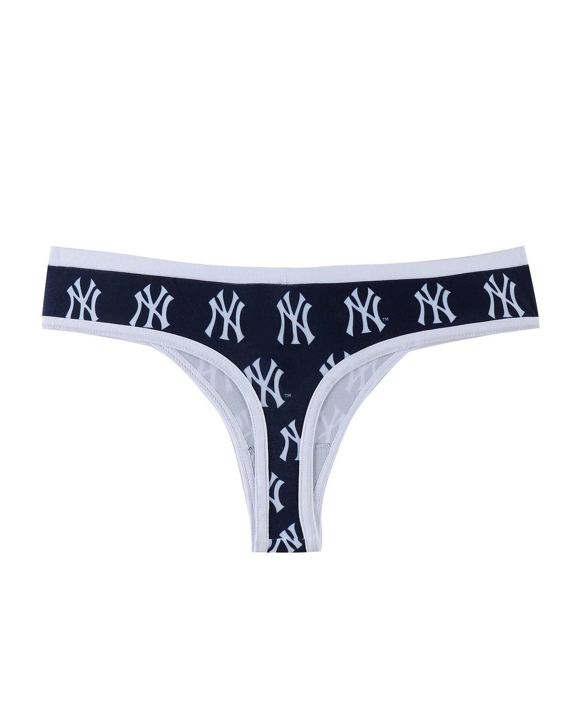 Shop Concepts Sport Women's  Navy New York Yankees Allover Print Knit Thong Set