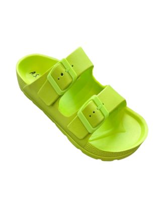 Comfort Slides Double Buckle Adjustable Scooby Flat Sandals