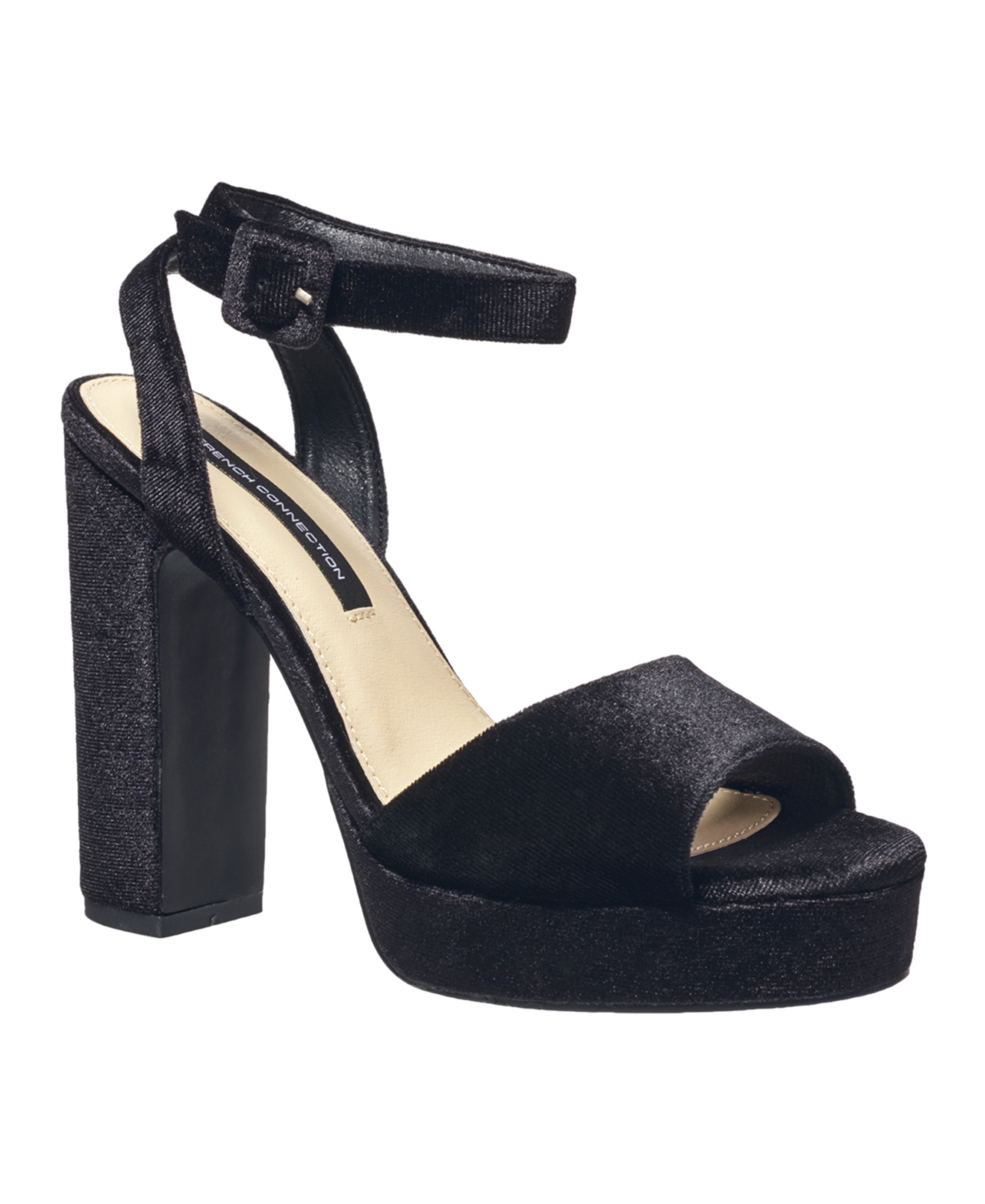 Shop French Connection Women's Taryn Slip-on Platform Sandals In Black