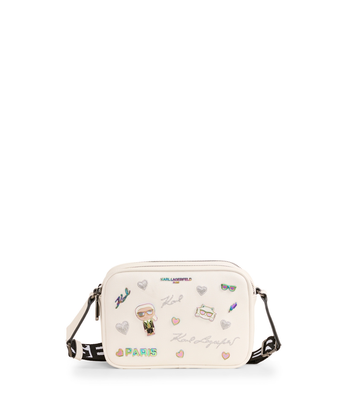 Karl Lagerfeld Maybelle Crossbody In White,spark