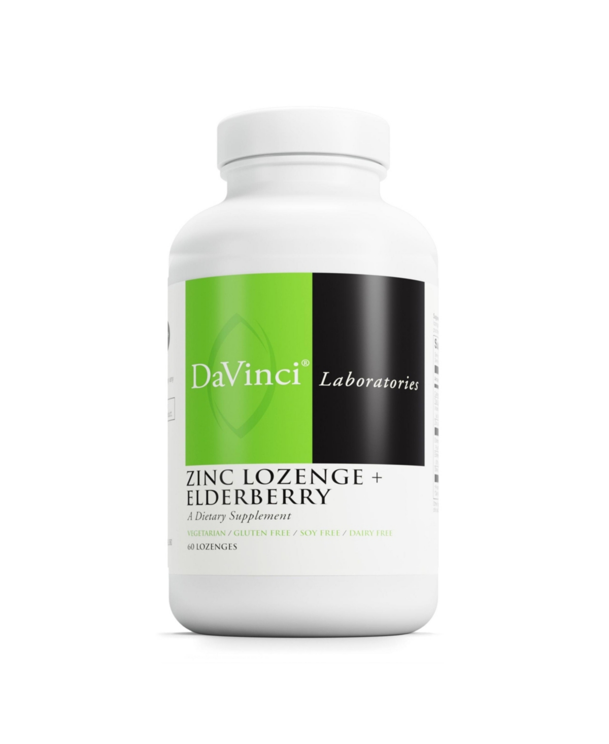 DaVinci Labs Zinc Lozenge + Elderberry - Zinc Supplement to Support the Immune System, Healthy Lungs and Throat Tissues - With Vi