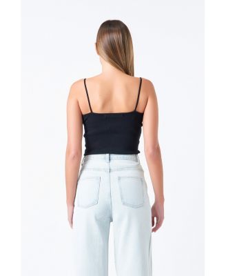 Women's Round Hem Knit Tank Top