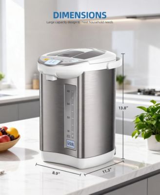 5L/5.28 Qt Stainless Steel Electric Water Boiler and Warmer Hot Water Dispenser with Rotating Base