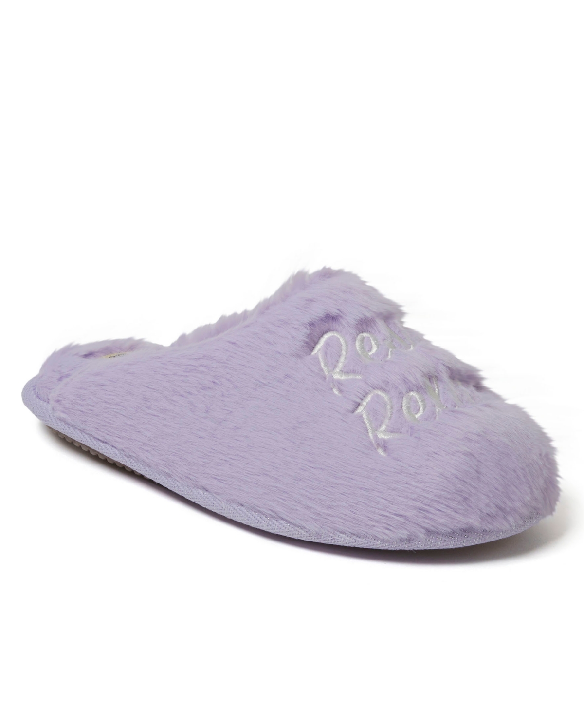 Women's Bailey Holiday Faux Fur Scuff Slippers - Pink Lady