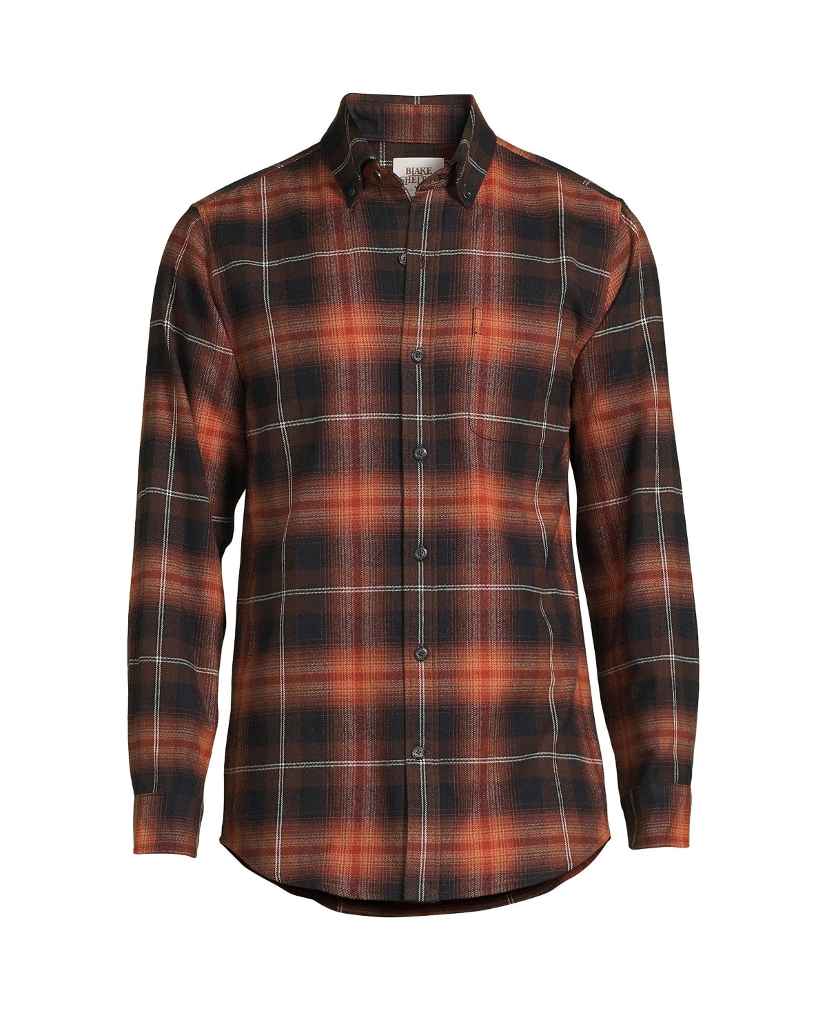 Blake Shelton x Lands' End Men's Traditional Fit Flagship Flannel Shirt - Mulled wine six strings plaid