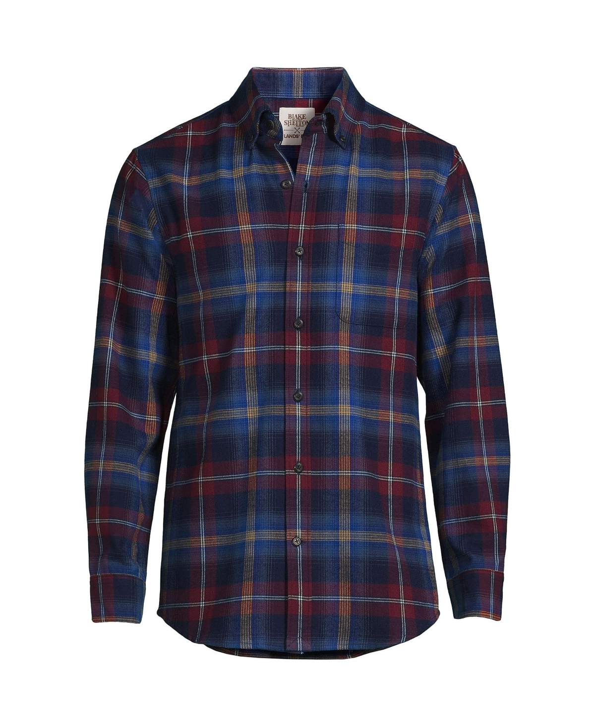 LANDS' END BLAKE SHELTON X LANDS' END MEN'S TRADITIONAL FIT FLAGSHIP FLANNEL SHIRT