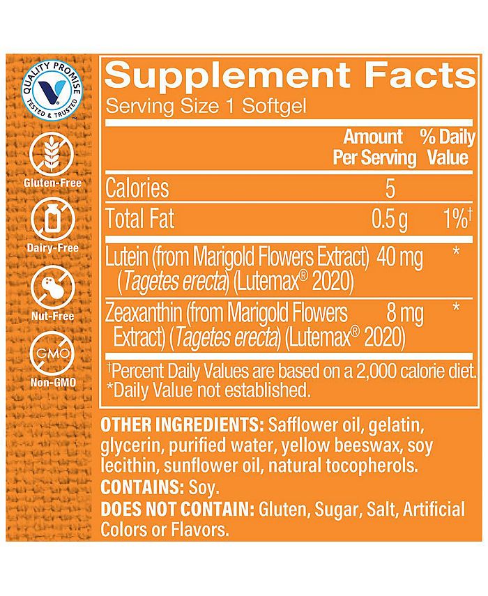 The Vitamin Shoppe Lutein with Zeaxanthin Reduces Eye Fatigue from