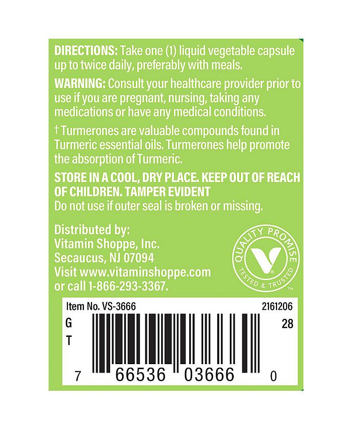 The Vitamin Shoppe Full Spectrum Turmeric with Turmerones