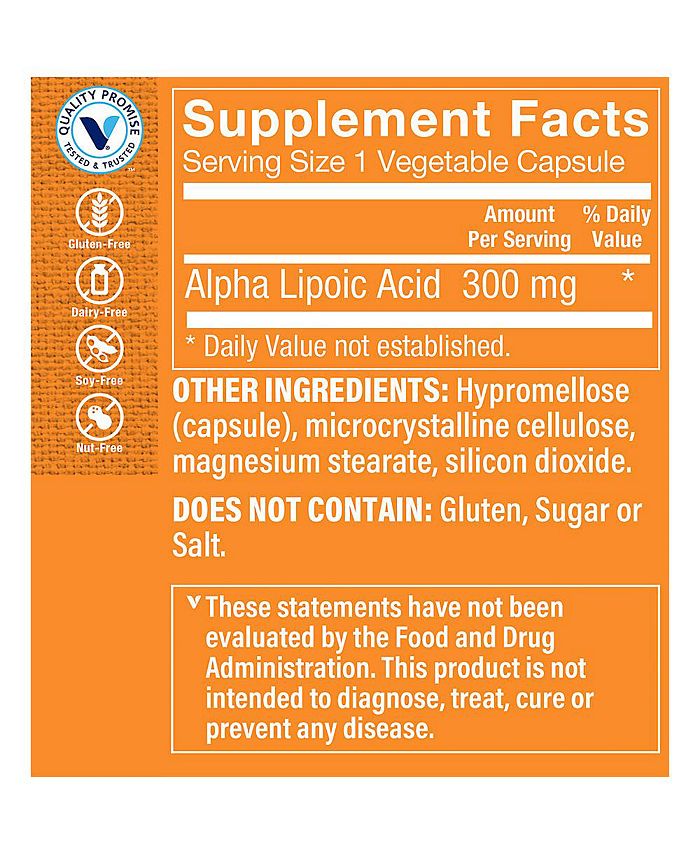 The Vitamin Shoppe Alpha Lipoic Acid Antioxidant & Cellular Support