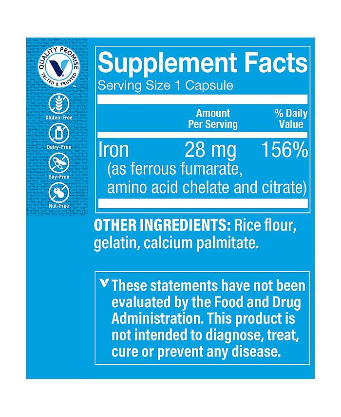 The Vitamin Shoppe Iron WellAbsorbed Forms Supports Immune Health