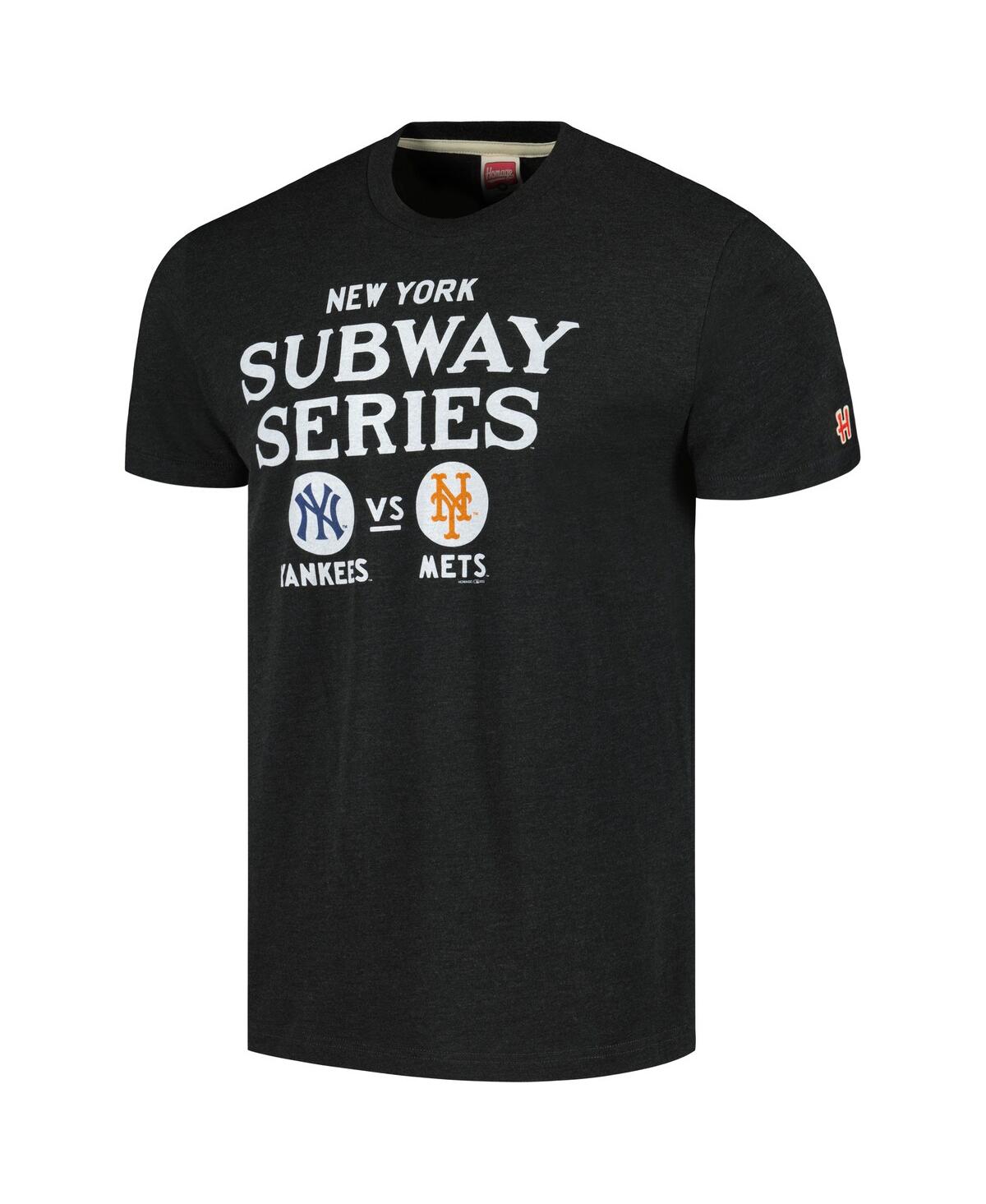 Shop Homage Men's  Charcoal New York Yankees Vs. New York Metsâ Subway Series Hyper Local Tri-blend T-shir