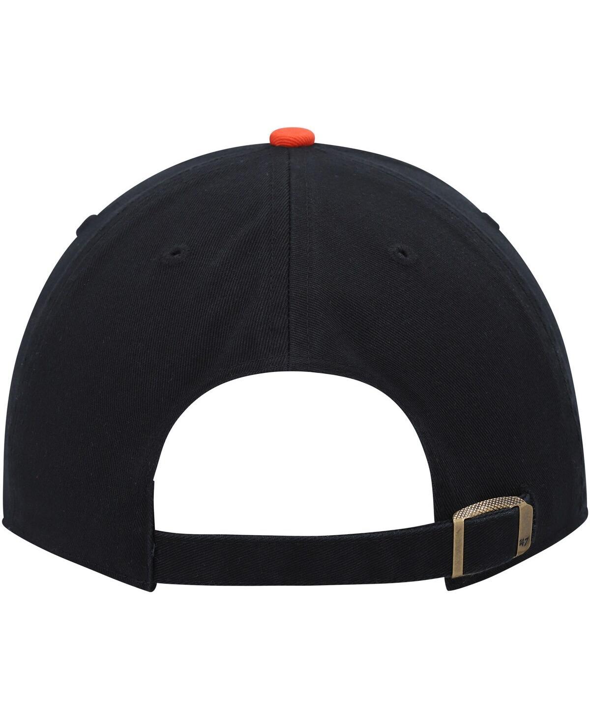 47 BRAND MEN'S '47 BRAND BLACK, ORANGE SAN FRANCISCO GIANTS CLEAN UP ADJUSTABLE HAT