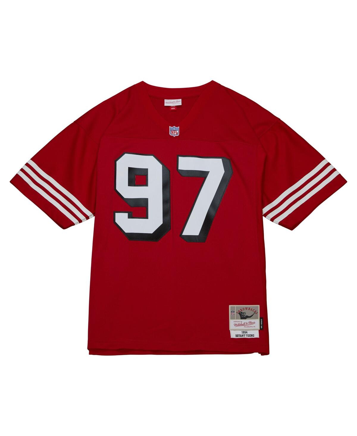 Men's Mitchell & Ness Bryant YoungDistressed San Francisco 49ers Legacy Replica Jersey - Scarlet