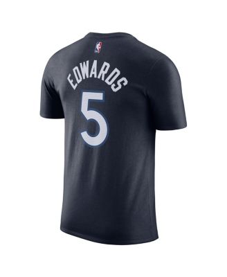 Men's Anthony Edwards Navy Minnesota Timberwolves Icon 2022/23 Name and Number T-shirt