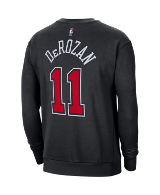 Men's DeMar DeRozan Black Chicago Bulls Statement Name and Number Pullover Sweatshirt