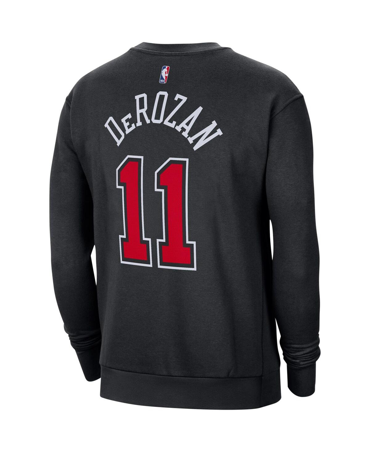 JORDAN MEN'S JORDAN DEMAR DEROZAN BLACK CHICAGO BULLS STATEMENT NAME AND NUMBER PULLOVER SWEATSHIRT 