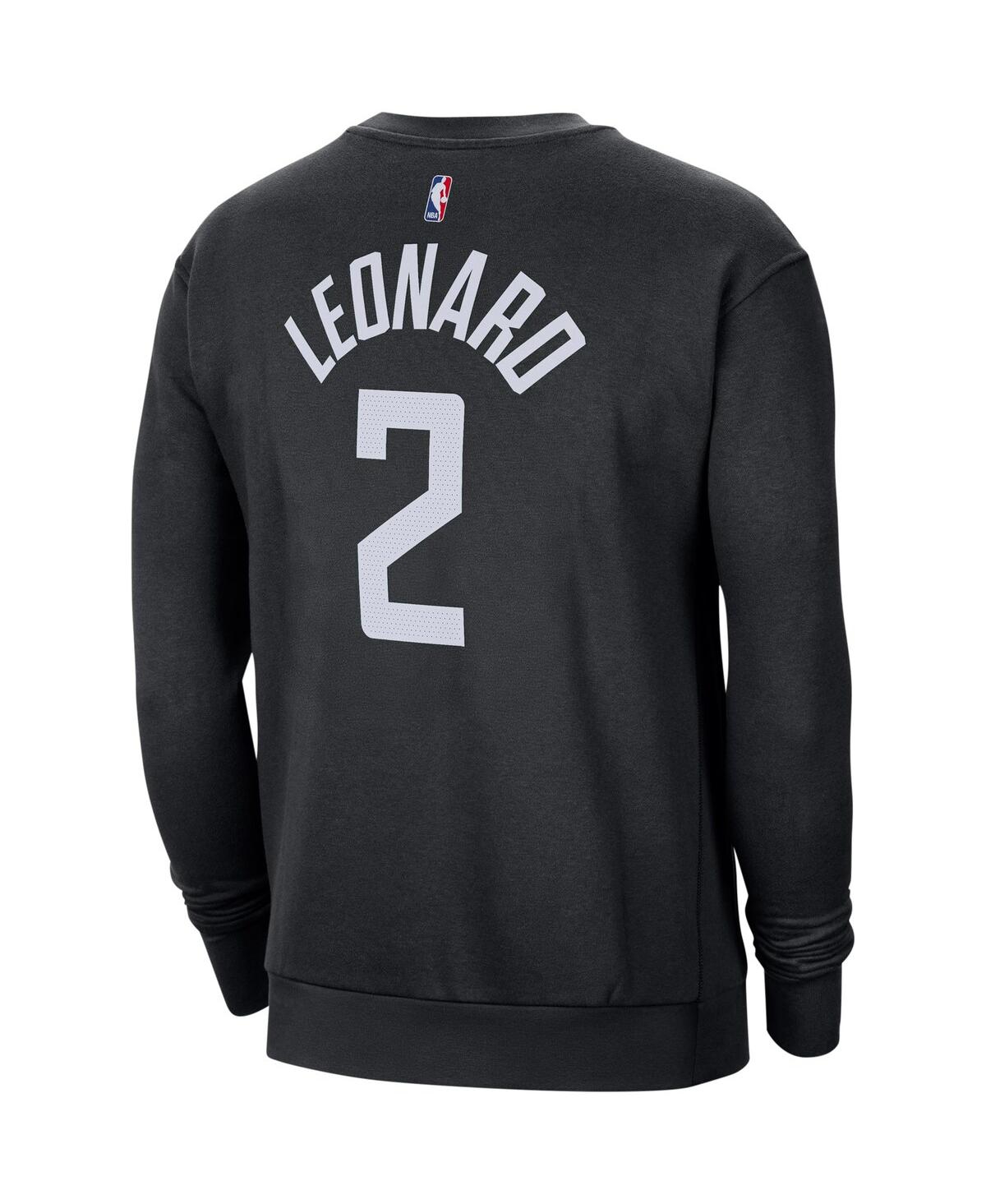 Shop Jordan Men's  Kawhi Leonard Black La Clippers Statement Name And Number Pullover Sweatshirt