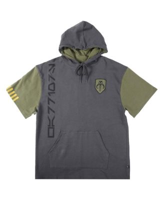 Men's and Women's Gray Star Wars Warriors of Mandalore Short Sleeve Pullover Hoodie