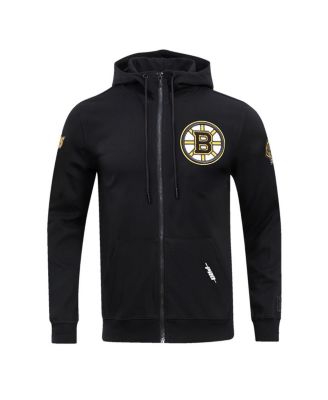 Men's Black Boston Bruins Classic Chenille Full-Zip Hoodie Jacket