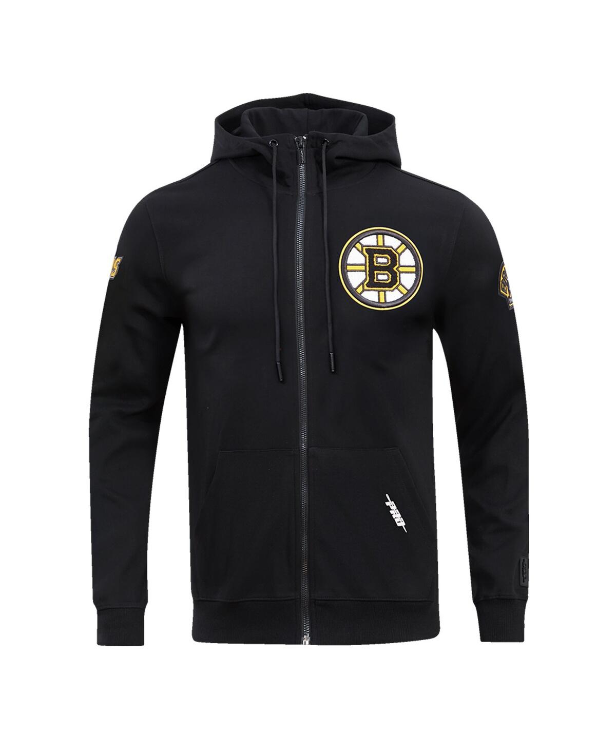 Shop Pro Standard Men's  Black Boston Bruins Classic Chenille Full-zip Hoodie Jacket