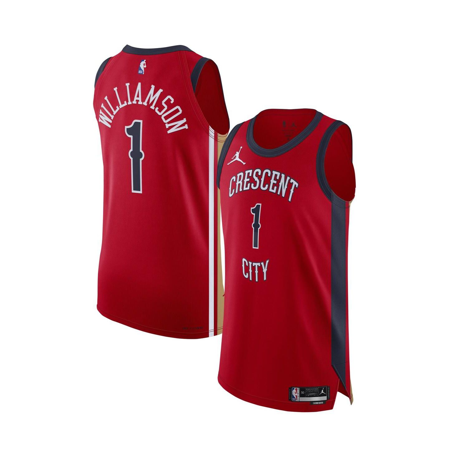 Мужской топ Jordan Zion Williamson Red New Orleans Pelicans Authentic Jersey - Association Edition — фото 1