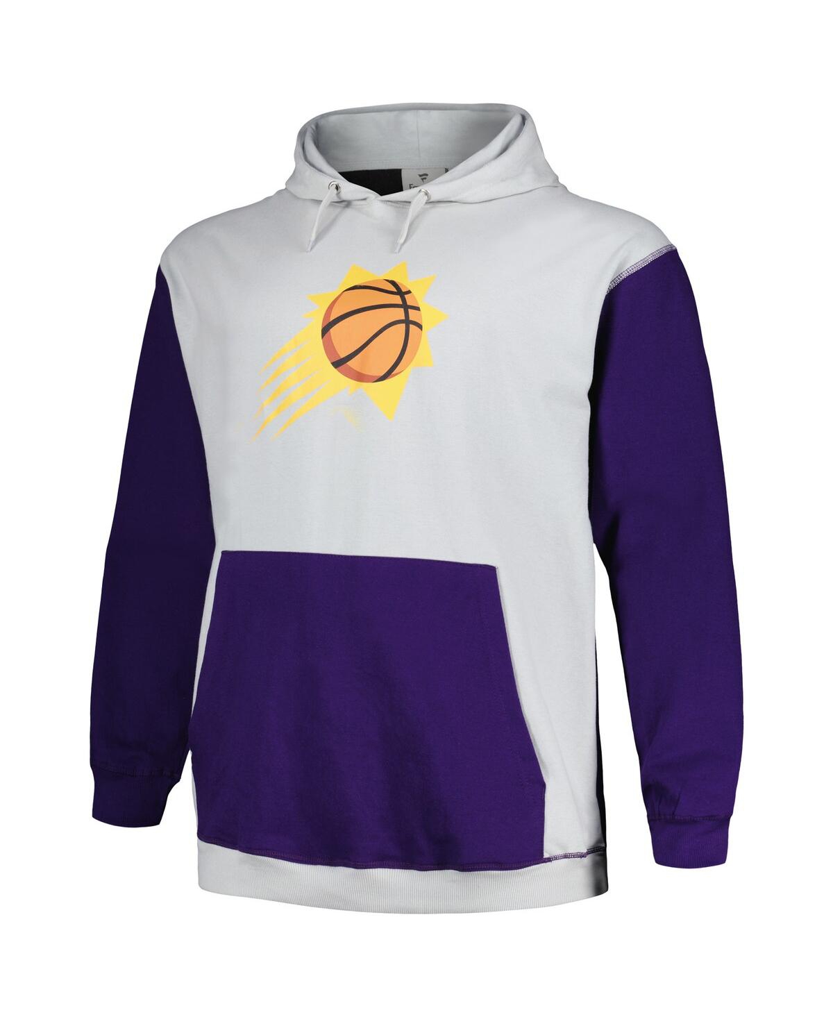 Fanatics Branded  Purple/silver Phoenix Suns Big & Tall Primary Arctic Pullover Hoodie In Purple,silver