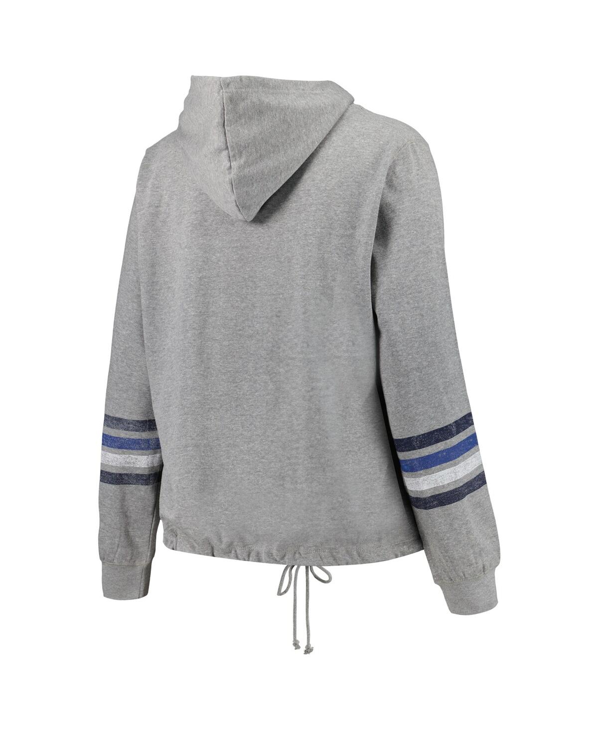 Shop 47 Brand Women's ' Heather Gray Distressed Dallas Cowboys Plus Size Upland Bennett Pullover Hoodie