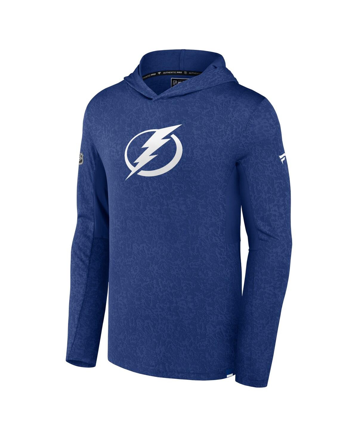 Fanatics Men's  Blue Tampa Bay Lightning Authentic Pro Lightweight Pullover Hoodie In Blue