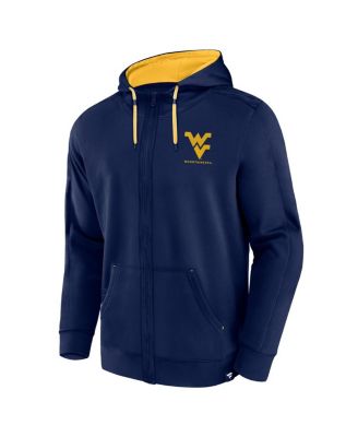 Men's Navy West Virginia Mountaineers Power Index Full-Zip Hoodie