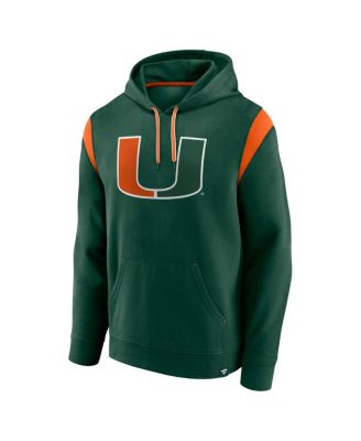 Men's Green Miami Hurricanes Gym Rat Pullover Hoodie