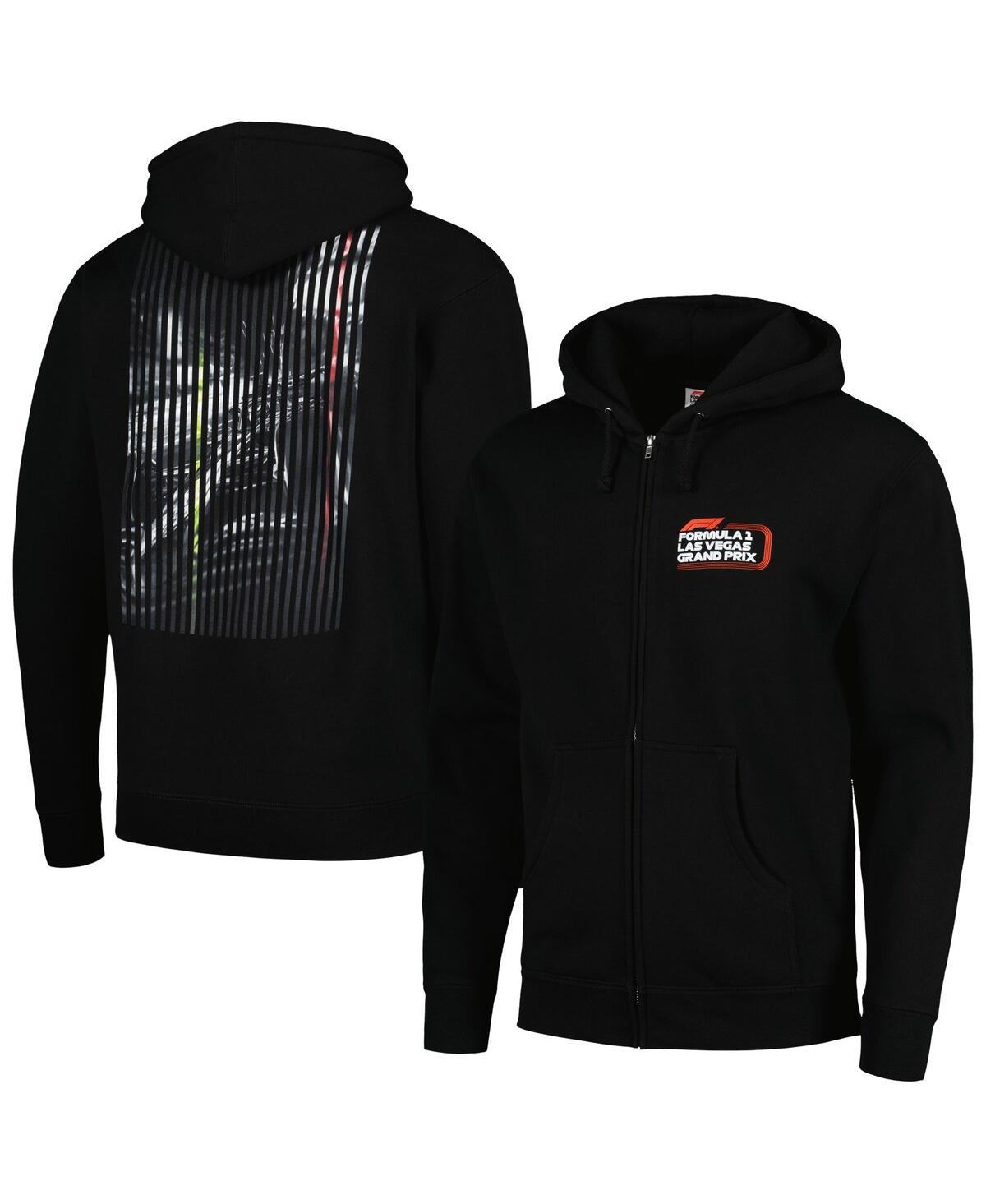 Men's and Women's Black Formula 1 Las Vegas Grand Prix Sliced Hooded Full-Zip Sweatshirt - Black