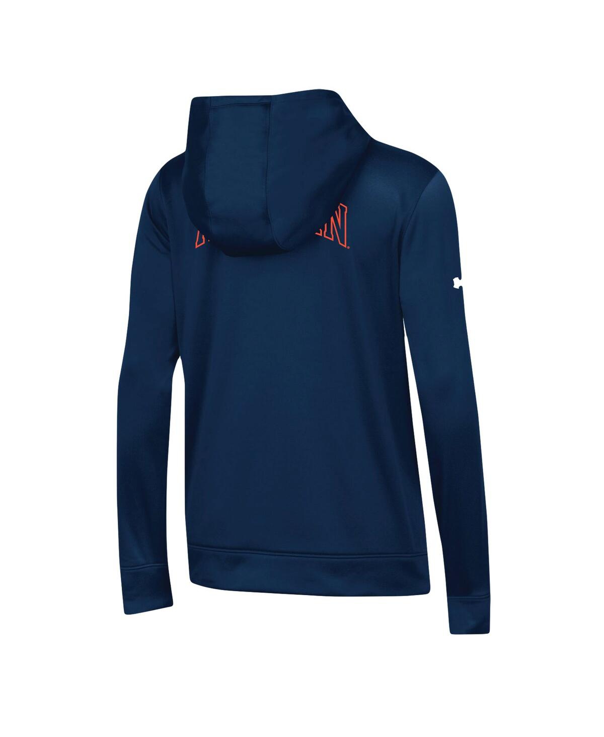 Shop Under Armour Women's  Navy Auburn Tigers 2023 Sideline Performance Pullover Hoodie