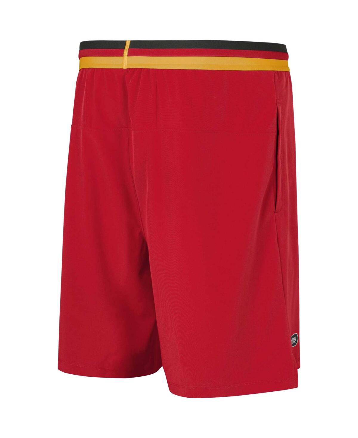 Men'sKansas City Chiefs Cool Down Tri-Color Elastic Training Shorts - Red