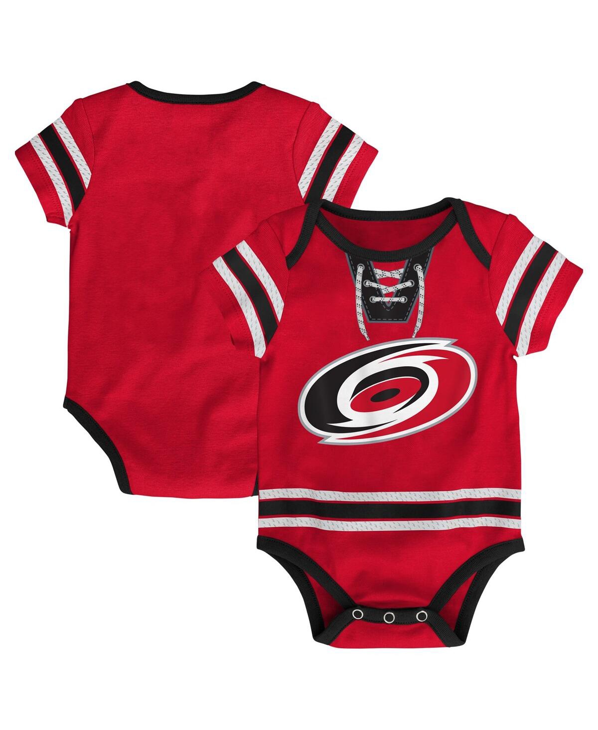 Outerstuff Babies' Infant Boys And Girls Red Carolina Hurricanes Hockey Jersey Bodysuit