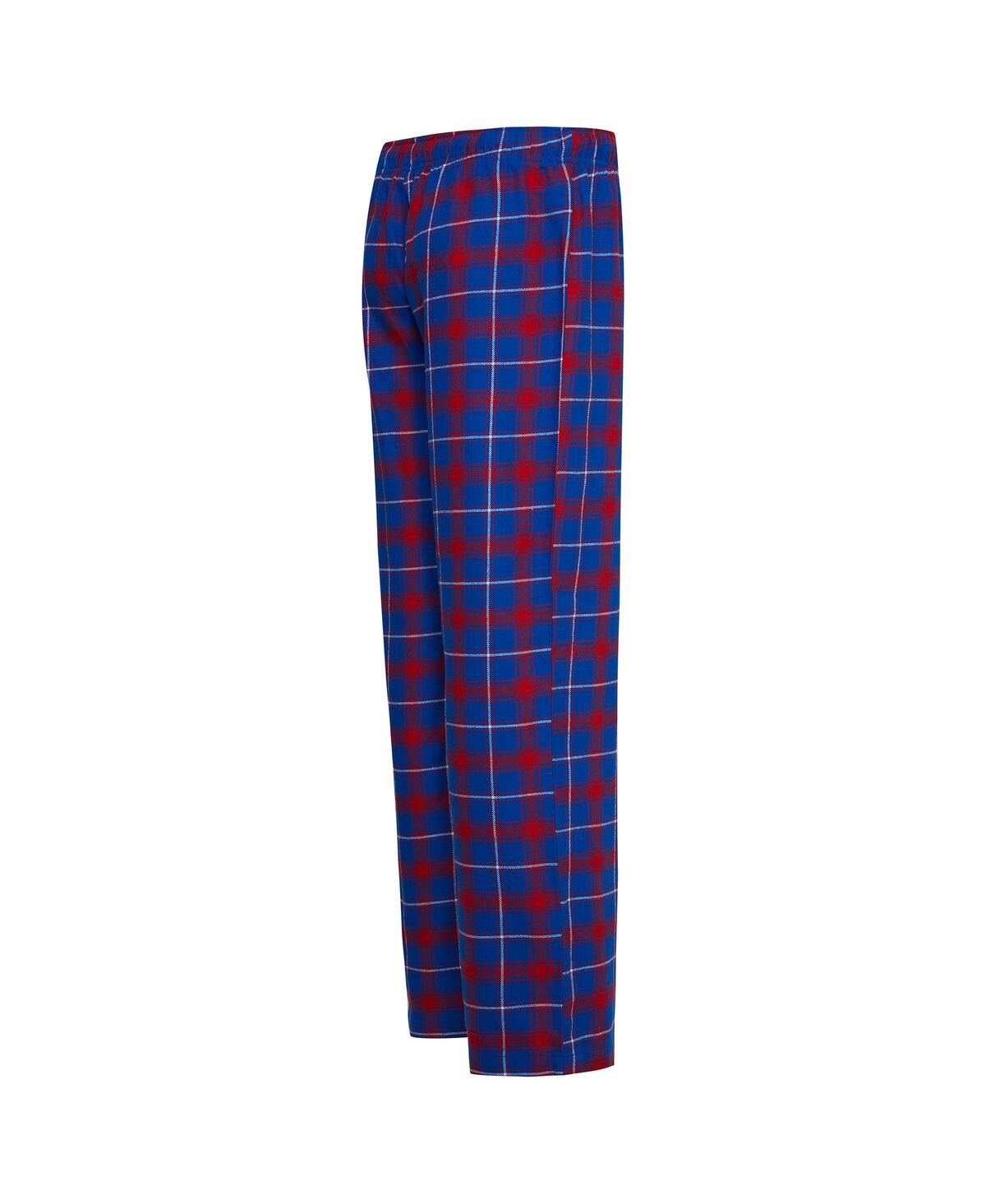 Shop Concepts Sport Women's  Royal, Red Kansas Jayhawks Arctic T-shirt And Flannel Pants Sleep Set In Royal,red