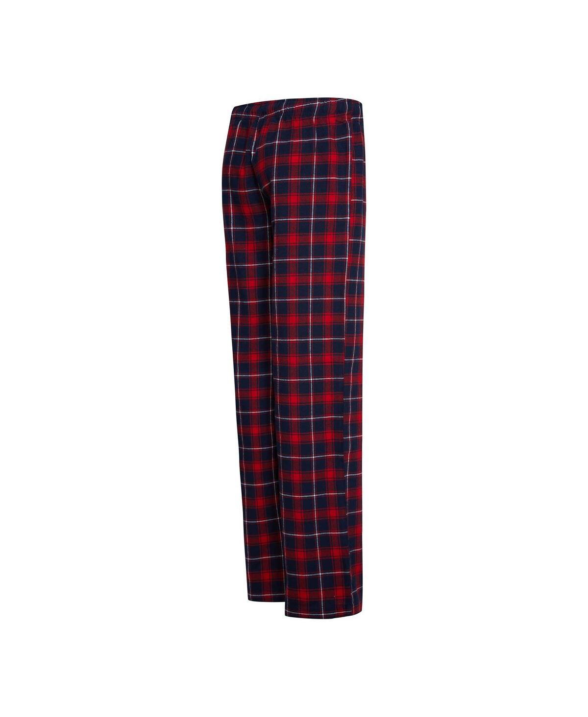 Shop Concepts Sport Women's  Navy, Red Atlanta Braves Arctic T-shirt And Flannel Pants Sleep Set In Navy,red