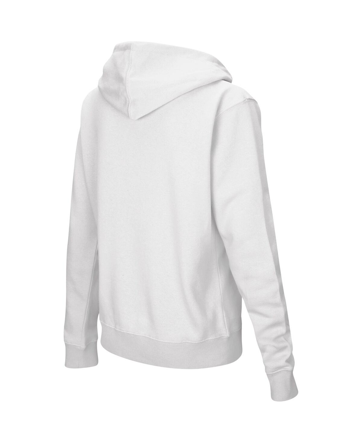 Shop Colosseum Women's  White Indiana Hoosiers Arched Name Full-zip Hoodie