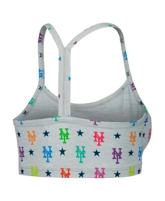 Women's Gray New York Mets TLC Rainbow Bra