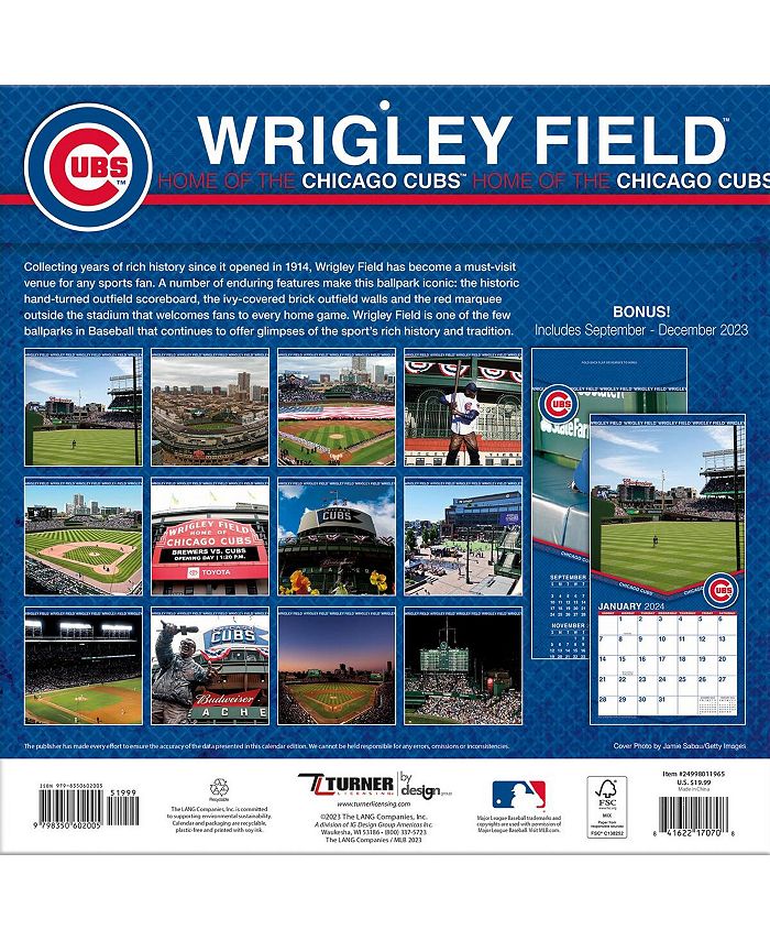 Turner Licensing Chicago Cubs 2024 Wrigley Field Wall Calendar Macy's