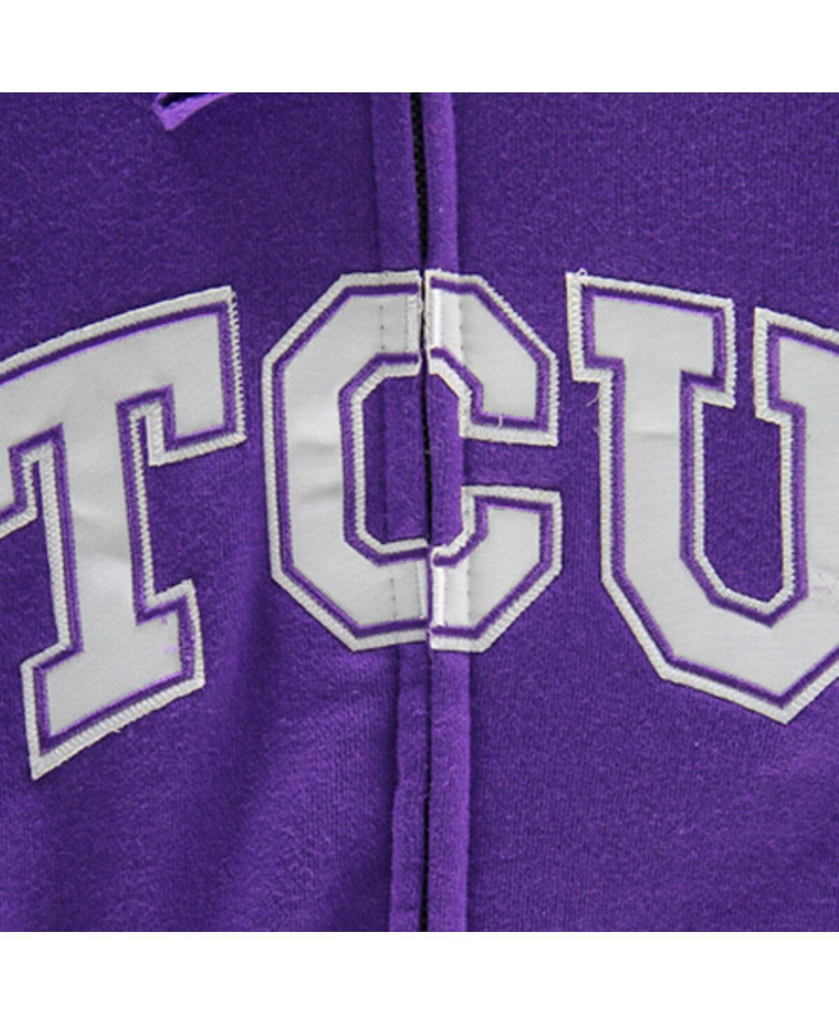 Shop Colosseum Women's  Purple Tcu Horned Frogs Arched Name Full-zip Hoodie