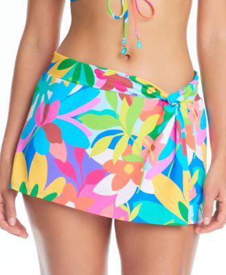 Bleu by Rod Beattie - Women's Away We Go Side-Drape Hipster Swim Skirt