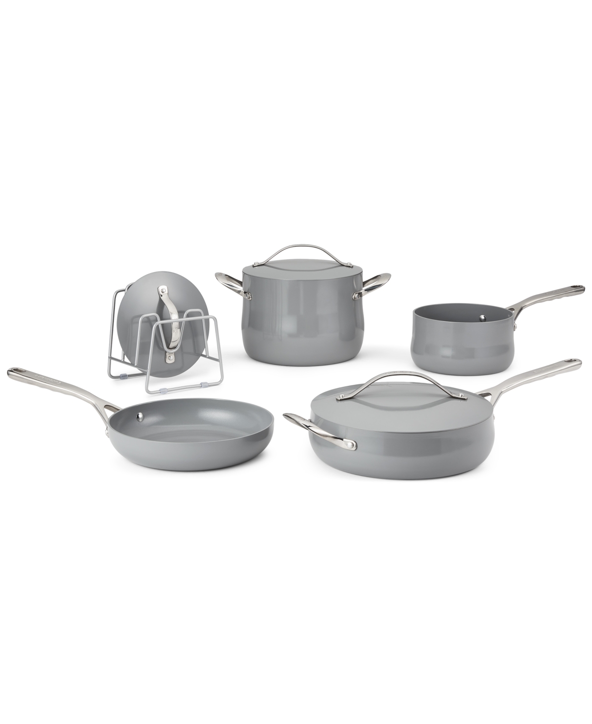 Cuisinart Culinary Collection 8-pc. Nonstick Ceramic Cookware Set In Gray