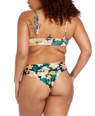 Shop Volcom Juniors Had Me At Aloha Crop Top Cheeky Bottoms In Multi