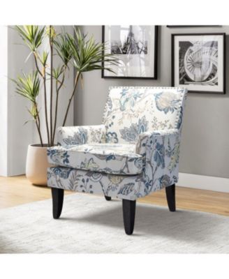 Herrera Classic Upholstered Armchair with Nail Head Trim