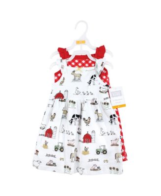 Baby Girls Sleeveless Dress Set 2-Pack