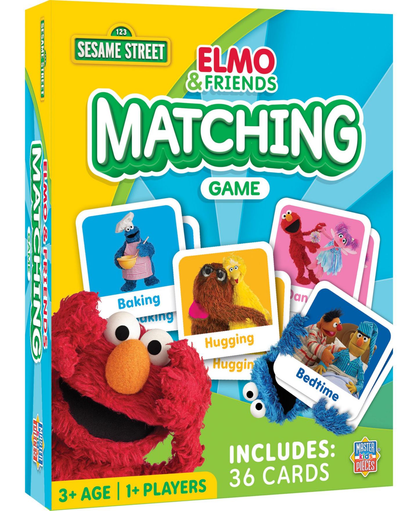 Детская игрушка MasterPieces Puzzles Sesame Street Elmo & Friends 36-Card Matching Game, Ages 3+, цвет: Разноцветный — фото 1