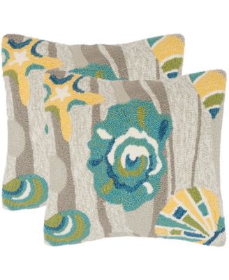 Indoor/Outdoor Beyond The Sea 20" x 20"  Pillow (Set of 2)