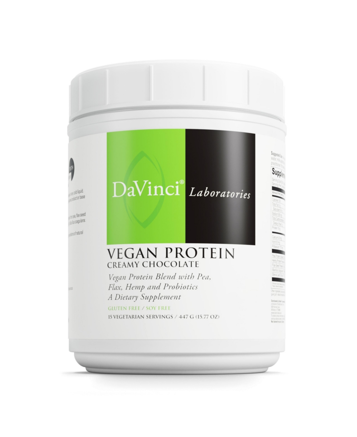 DaVinci Labs Protein - Protein Powder Supplement for Weight Support, Muscle and Tissue Repair - With Pea, Flax Seed, and More - Creamy Chocolate Flavo