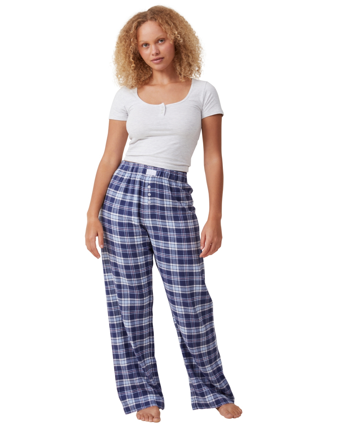 Cotton On Women's Peached Jersey Henley T-shirt